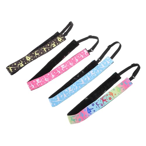 Beavorty 4stücke Elastische Sport-stirnbänder Schweißabsorbierend Rutschfestes Haarband Für Tanz Fitnessstudio Yoga Dehnbar Praktisches Schweißband von Beavorty