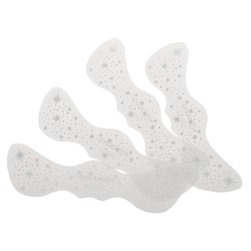 Beavorty 4stücke Glitzer-gesichtsnarben Silberne Temporäre Aufkleber Für Musikfestival-make-up Partys Und Unterwegs Einfache Anwendung von Beavorty