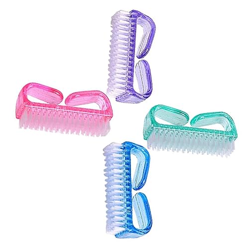 Beavorty 4stücke Nagelreinigungsbürste Für Hände Und Nägel Pediküre-manikürebürste Fingernagelreiniger Mit Schlitzgriff Nagelpeeling Und Reinigungswerkzeug Geeignet Für Männer von Beavorty