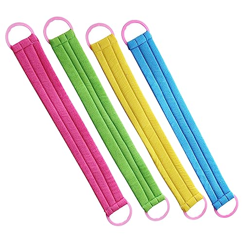 Beavorty 4stücke Rückenwäscher Mit Peeling-handtuch Für Badetuch Körpermassagetuch Rückenbadetuch Badezimmerzubehör Sanfte Hautreinigung Und Massage von Beavorty