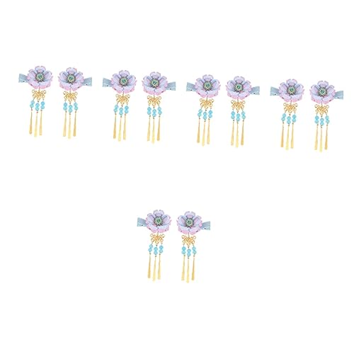 Beavorty 5 Paare Haarnadel Altes Haar Japanische Blumenhaarspange Japanische Haarpflege Florale Haarspange Haarschmuck Mit Langen Quasten Stift Pflaume Bossom Bettwäsche Aus Baumwolle Kind von Beavorty