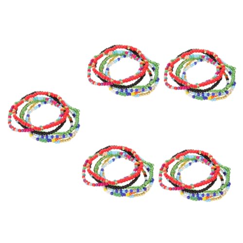 Beavorty 5 Sätze Boho -reisperlen -knöchelkette Klobig Schmuck Für Frauen Fußkettchen Für Damen Einstellbarer Fußkettchen Fußkürien Für Mädchen Frauen Knöchelschmuck 7 Stück * 5 von Beavorty