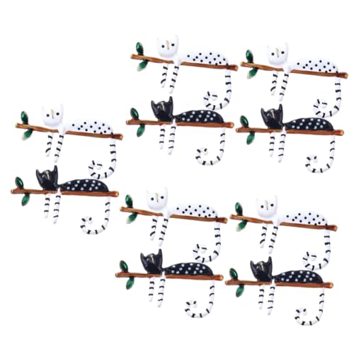 Beavorty 5 Sätze Katzenbroschen Niedliche Emaille Pins Für Rucksäcke Jacken Dekorative Katzen Anstecker Perfektes Für Langlebig Für Besondere Anlässe 2 Stück * 5 von Beavorty