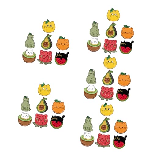 Beavorty 5 Sätze Katzenbroschen Teilig Cartoon Anstecker Für Frauen Dekorative Broschen Für Kleidung Hüte Schals Taschen Langlebig Tiermotiv Modeaccessoire 7 Stück * 5 von Beavorty