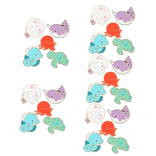 Beavorty 5 Sätze Teiliges Cartoon Tiere Broschen Emaille Anstecker Für Kleidung Taschen Jacken Süße Maritimen Tier Themen Abzeichen Für Erwachsene 5 Stücke * 5 von Beavorty
