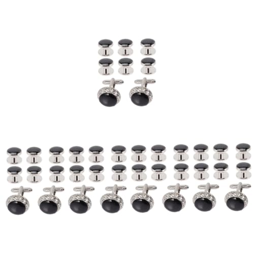 Beavorty 5 Sätze Teiliges Herren Manschettenknöpfe Mit Strass Für Hemden Und Anzüge Accessoires Für Hochzeiten Und Besondere Anlässe Und Vielseitig 8 Stücke * 5 von Beavorty