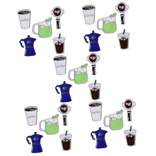 Beavorty 5 Sätze Teiliges Kaffeebroschen Lustige Anstecknadeln Kreative Abzeichen Für Kleidung Taschen Rucksäcke Stilvolle Für Kaffeeliebhaber Accessoires 5 Stück * 5 von Beavorty