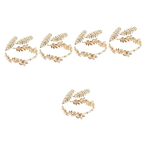 Beavorty 5 Sätze Stirnband Haarnadel Set Haarspangen Aus Metall Für Damen Verzierte Stirnbänder Für Damen Stirnbänder Aus Metall Für Damen Anzug Für Damen Legierung Blätter Schal Fräulein von Beavorty