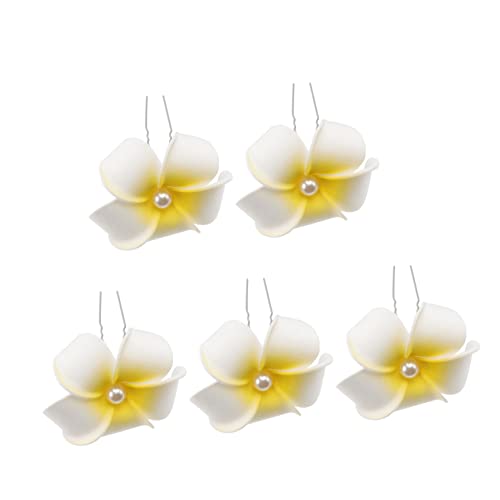 Beavorty 5 Stk Blumenhaarspangen Für Frauen Hawaiianische Blumen Für Haarspange Eierblumen-haarnadeln Florale Haarklammer Strandblumen-kopfbedeckungen Zubehör Hochzeit Strandurlaub von Beavorty