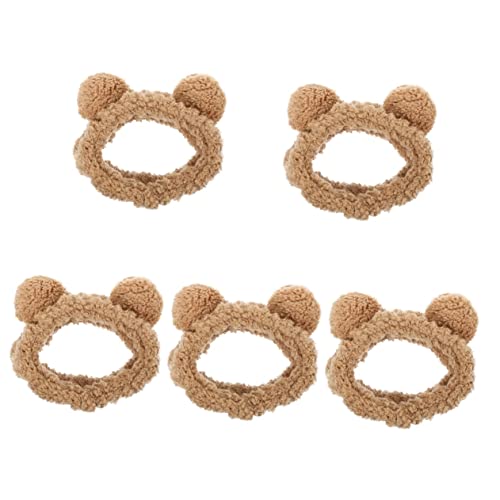 Beavorty 5st Stirnband Zum Waschen Des Bären Kinderparty Begünstigt Geschenke Bärenohren-stirnband Kawaii Spa-stirnband Make-up-stirnband Mit Schleife Süßes Stoff Das Gesicht Badetuch von Beavorty