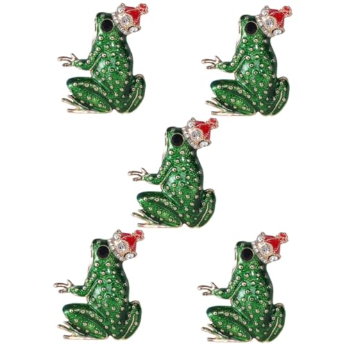 Beavorty 5 Stück Cartoon Frosch Brosche Legierung Niedliche Emaille Anstecknadel für Kleidung Schals und Taschen Geschenkidee für Freunde und Familie von Beavorty