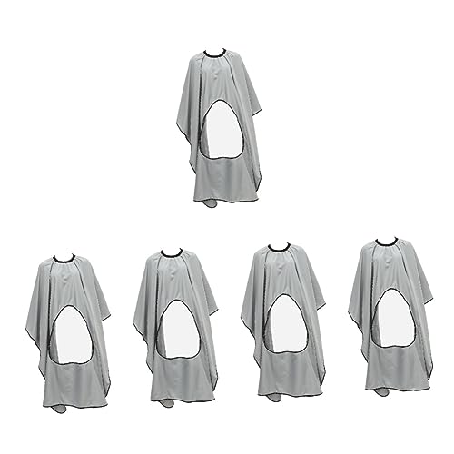 Beavorty 5St Friseur Tuch Friseurumhänge mit Druckknöpfen Damenkleider für Frauen Schürzen für Männer Friseurbedarf Unisex-Haarschneideumhang Erwachsener Mantel Abendkleid Mann Stoff von Beavorty