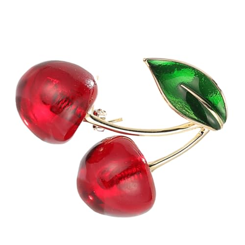 Beavorty 5 Stück Fruchtige Kirschbrosche für Damen Anstecknadel Kirschform Accessoire für Anzüge Kleider Besondere Anlässe Wie Hochzeiten oder Partys von Beavorty