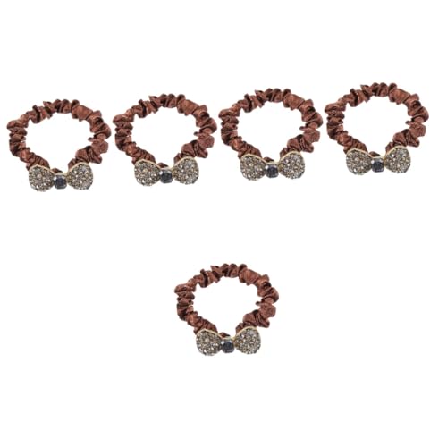 Beavorty 5 Stück Haarring Strass-Stirnbänder Satin-Haarwickel Haargummis Für Damen Elastische Haarbänder Für Haare Koreanische Haar-Accessoires Dreadlock-Haargummi Elastische von Beavorty