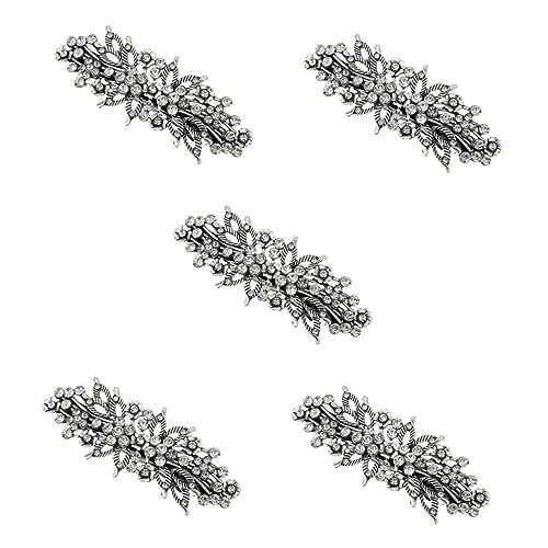 Beavorty 5st Haarspange Mit Strass Blumenhaarspangen Für Frauen Strass Blumen Haarspange Haarspange Haarspangen Für Dickes Frauenhaar Diademe Für Mädchen Dicht Damen Abs Seitenclip von Beavorty