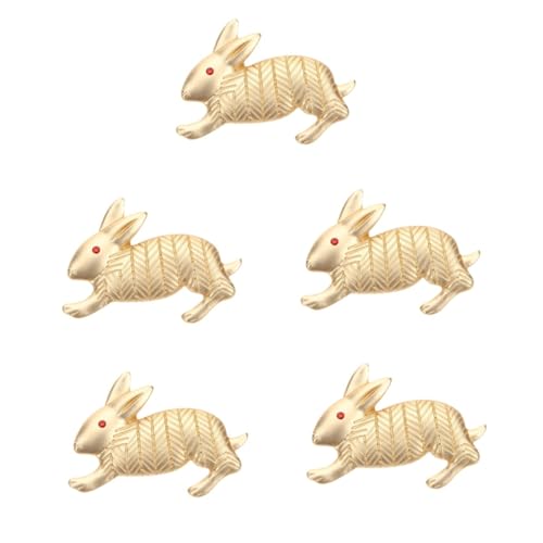 Beavorty 5 Stück Kaninchen Brosche Metall Niedliche Häschen Anstecknadel für Damen Modisches für zu Ostern Geburtstagen Feiertagen von Beavorty