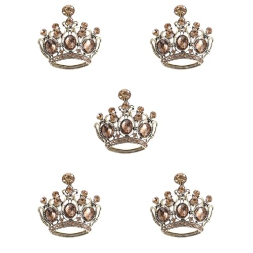 Beavorty 5 Stück Krone Brosche Damen Legierung Anstecknadel mit Schmuckbrosche für Kleidung für Hochzeiten und Jubiläen Stilvoller Schmuck für Besondere Anlässe von Beavorty