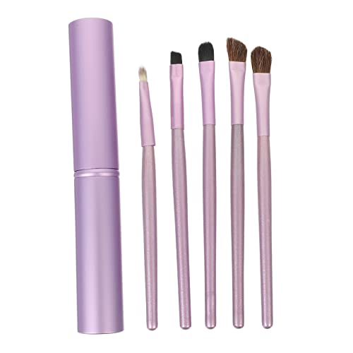 Beavorty 5 Stk Lidschattenpinsel Aus Rosshaar Augenfaltenpinsel Make-up-pinsel Für Mädchen Dünner Eyeliner-pinsel Reise-make-up-pinsel Damenanzüge Fräulein Hölzern Violett Applikatorpinsel von Beavorty