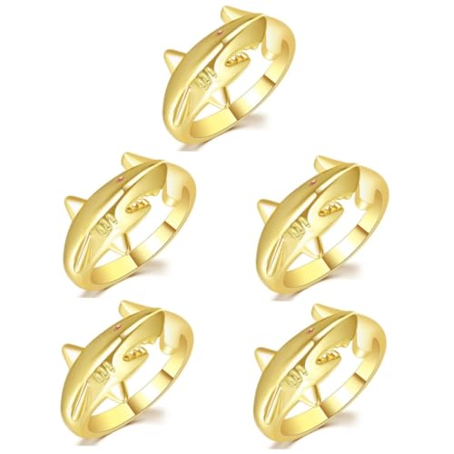 Beavorty 5 Stück Schmuckring Design Verstellbarer Damenring Robustem Einzigartiger Finger Accessoire für Besondere Anlässe für Modebewusste Frauen Teenager von Beavorty