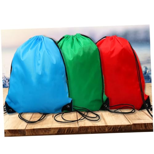 Beavorty 5 Stück Teiliges Wasserdichtes Polyester Kordelzugbeutel Leichte Cinch Sack Sportbeutel für Schule Reisen Camping Robust und Vielseitig Einsetzbar Zufällige Farbe Zufällige Farbe von Beavorty