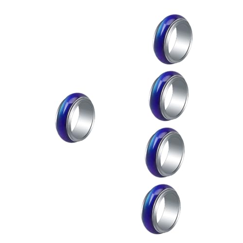 Beavorty 5 Stück Thermochromer Farbwechselring Damen Stimmungsringe Farbwechsel Kinderschmuck Für Für Frauen Der Ringschmuck Für Kupfer von Beavorty