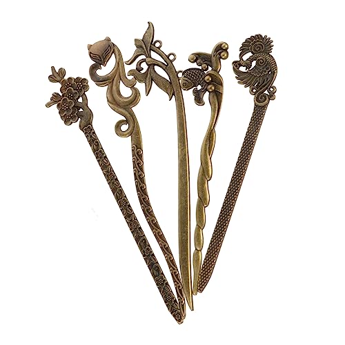 Beavorty 5St Vintage Palast Haarnadel Essstäbchen für chinesische Frauenhaare birds hairpin japanische Haarnadel Haarklammer Retro-Haarspange Retro-Haarnadel Jahrgang schmücken Brötchen von Beavorty