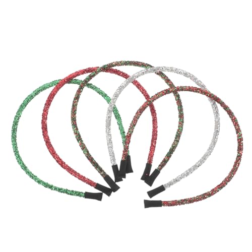 Beavorty 5stücke Glitzernde Weihnachts-stirnbänder Für Damen Kopfbedeckungen Für Feiertage Weihnachtsparty Haarschmuck Mit Pailletten Festtagsaccessoires Für Frauen von Beavorty