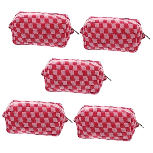 Beavorty 5St Kosmetiktasche Make-up-Organizer Reise-Aufbewahrungstasche Make-up-Taschen Reisetaschen-Toilettenartikel Reise-Make-up-Tasche Reise-Kulturbeutel Plaid Wäschesack Mäppchen Stoff von Beavorty