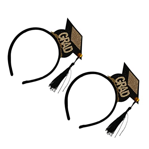 Beavorty Haarreif für Damen in Form Eines Abschlusshuts Mini-haarschmuck Schwarz 5 Stück von Beavorty