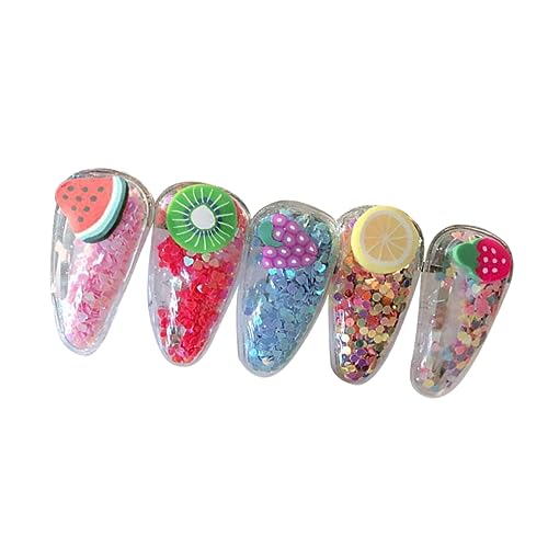 Beavorty 5-teiliges Haar-accessoires-set für Mädchen Fruchtform Haarnadeln Bobby-clips Kopfbedeckung mit Pailletten für Babys von Beavorty