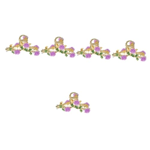 Beavorty 5St Rosenblätter Klaue Clips Haarspangen Haarschmuck für Frauen Haarspangen für Frauen Haarspangen für Haare dicke Haarspangen Haarschmuck für Damen Krallenklammern Haarklammern von Beavorty