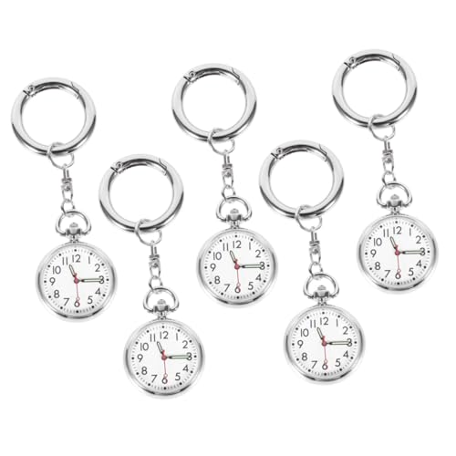 Beavorty 5stücke Krankenschwesternuhr Als Schlüsselanhänger Für Damen Kleine Taschenuhr Aus Filigranen Materialien Dekorative Uhr Mit Präziser Zeitanzeige Für Medizinisches Personal von Beavorty