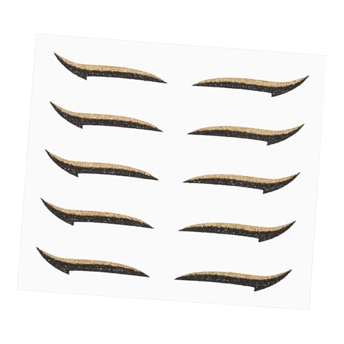 Beavorty 5paare Selbstklebende Eyeliner-aufkleber Glitzer-eyeliner-streifen Lidschatten-aufkleber Augenlid-klebeband Für Party-make-up Werkzeug Für Frauen von Beavorty