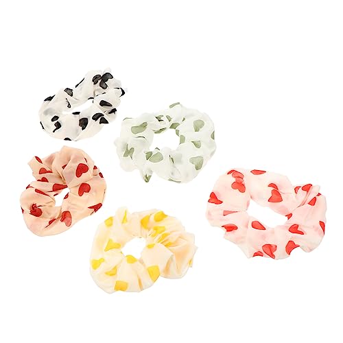 Beavorty 5st Chiffon Temperament Haar Ring Tütenfüller Für Weihnachtsfeiern Organza-scrunchies-seile Seile Scrunchie Farbige Haargummis Elastische Haargummis Fräulein Binden Mädchen von Beavorty