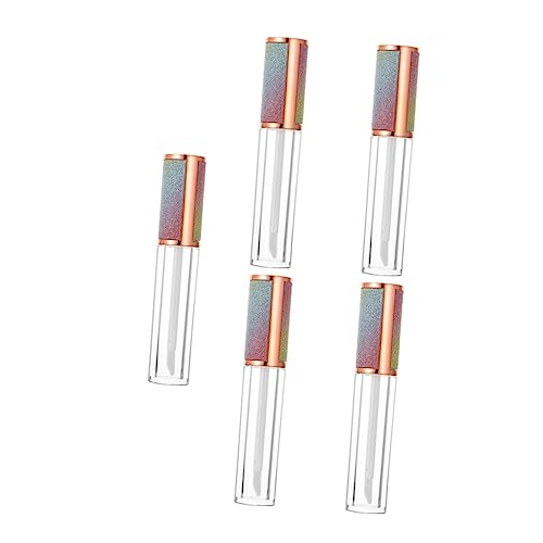 Beavorty 5st Lippenstift Lipgloss Tube Leere Eyeliner-tuben Leere Lippenbalsamtuben Nachfüllbare Lippe Klare Lippenflasche Wimpernbehälter Leer Phiole Lippenfarbe Plastik Reisen von Beavorty