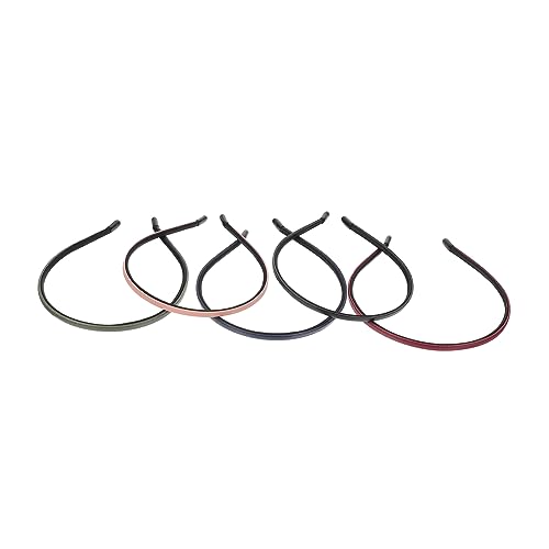 Beavorty 5 Stück Dünne Leder-stirnbänder Für Damen – Elegant Überzogene Haarreifen Für Gesicht Make-up Sport Alltagskleidung von Beavorty