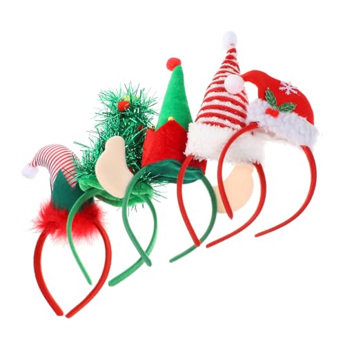 Beavorty 5 Stücke Weihnachten Hut Haarband Weihnachten Haar Zubehör Festliche Festival Kopfschmuck Prop Dekorative Haarband Für Karneval von Beavorty