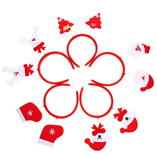 Beavorty 5-teiliges Weihnachts-stirnband in Rot Und Modischer Haarreif Für Jungen Und Mädchen Haarschmuck Für Partys Hochzeiten Und Alltägliche Anlässe von Beavorty