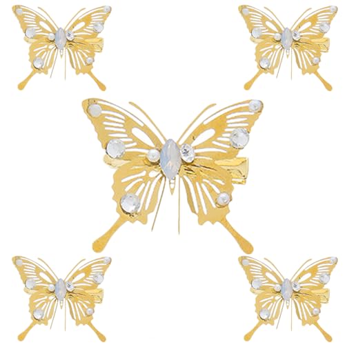 Beavorty 5stücke Haarspangen Aus Goldener Legierung Haarnadeln Mit Künstlichen Perlen Kopfschmuck Für Mädchen Attraktives Design Für Hochzeit Party Und Fotografie von Beavorty