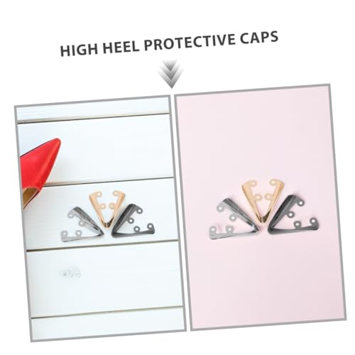 Beavorty 6 Paare Metall Schuhspitzenschutz Hochzeits-schuhkappe Spitz Schutzkappe für Damen High Heels Reparatur Zubehör Gold Silber von Beavorty