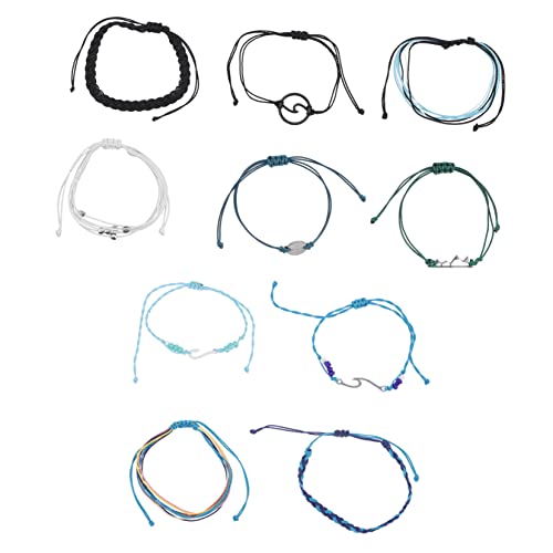 Beavorty 6 Sätze Buntes Bohemian Fußkettchen Teiliges Handgewebtes Armband für Frauen Perfektes Schmuckstück für Kombinieren mit Anderen Accessoires von Beavorty