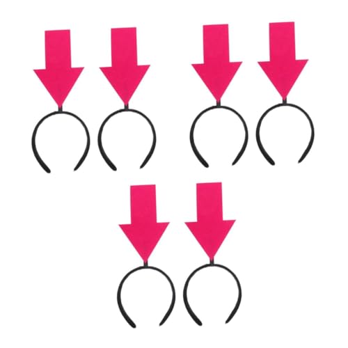 Beavorty 6 Stck. Kreative Pfeilspitzen Haarreifen Lustige Party Haarbänder Originelle Foto Requisiten Leichtes Design für Festivals und Geburtstagsfeiern Auffälliges Accessoire für Soziale von Beavorty