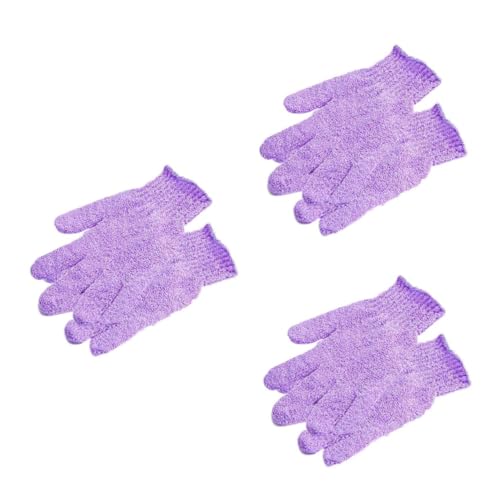 Beavorty 6 Stck. Peelinghandschuhe Dusche aus Nylon Dehnbare Waschbare Badhandschuhe für Körperpeeling Abgestorbene Haut Entfernen Geeignet für Männer Frauen Praktischem Aufhänger von Beavorty