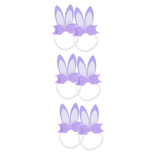 Beavorty 6 Stk Haarschmuck für Babys dreidimensional Stirnband Hase Kopfbedeckung neugeboren Stoff Violett von Beavorty