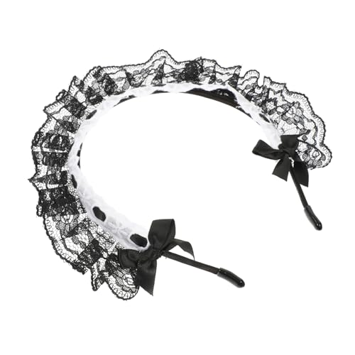 Beavorty 6 Stk Spitzenstirnband Knoten Mädchen Haarband Hochzeit Stirnband Tiara Haarschmuck Schleifenknoten-Haarreifen Retro-Stirnbänder Lolita Kopfbedeckung Perücke Stoff von Beavorty