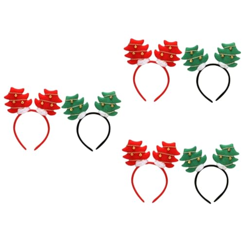 Beavorty 6 Stk Weihnachtsbaum-Stirnband Baum Kopfbedeckung Weihnachtsfeier Haarband christmas tree ornaments wrihnachtsbaumschmuck Haargummis Baum Kopfschmuck Weihnachtshaarband Weihnachten von Beavorty