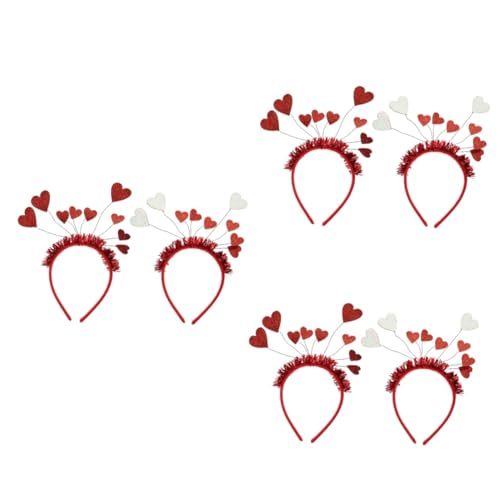 Beavorty 6 Stk valentinstag stirnband Mädchen-Tiara rote Herz-Stirnbänder Haargummis Sonnenbrille Hochzeitsfrisuren Haarpflegezubehör empfindlich Haarring Popper Kopfbedeckung Fräulein Amor von Beavorty