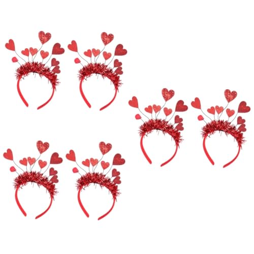 Beavorty 6 Stk valentinstag stirnband Mädchen-Outfits Kind Geschenke Haar Klammern liebevolle Herz-Haarreifen valentinstag haarbänder Herzförmig schmücken dekorative Gegenstände Pailletten von Beavorty