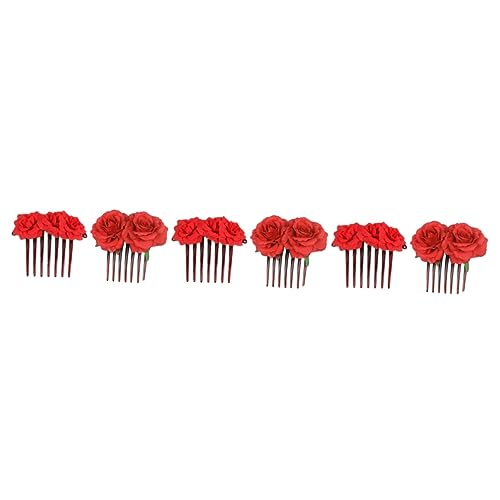 Beavorty 6 Stk Haarschmuck Haarklammer Rosafarbene Haarspange Rosafarbene Haarnadel Frauen Haarspange Zubehör Rose Braut von Beavorty