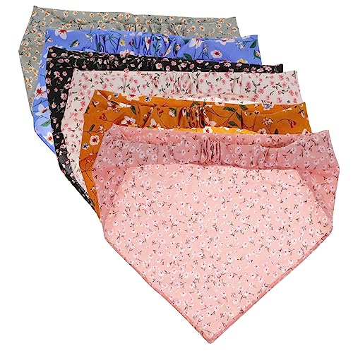 Beavorty 6st Ästhetische Haaraccessoires Florales Bandana Bandana-stirnbänder Haarschal Für Frauen Make-up-haarbandanas Turban-haarband Stirnband Damen Stoff Europäisch Und Amerikanisch von Beavorty